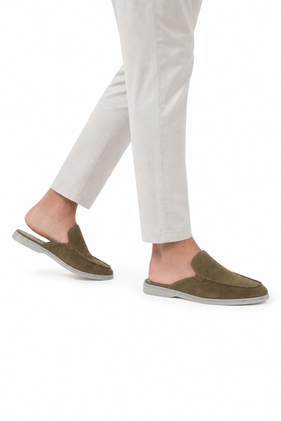 Mule suède · Olive — Vue 5