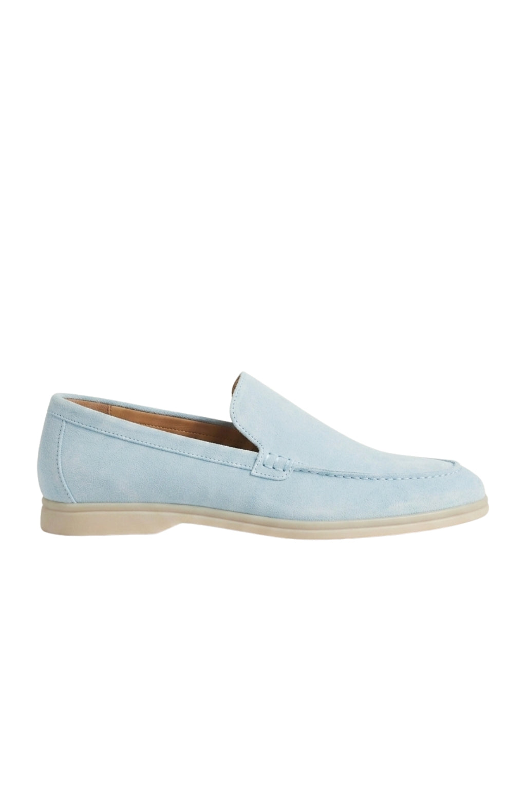 Mocassin suède · Bleu clair - vue 01 ghost source validé - NORDA