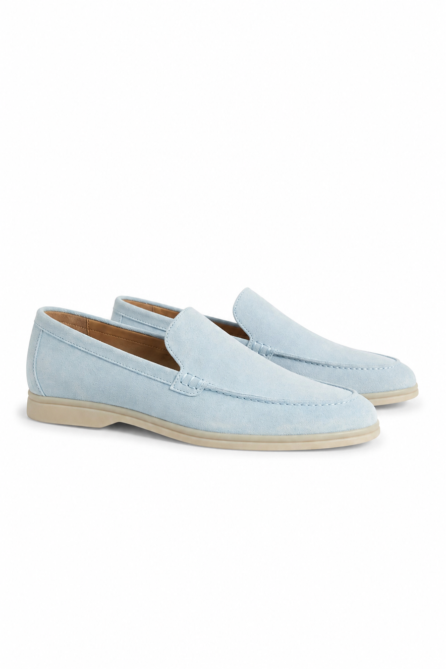 Mocasín de ante · Azul claro — Vista 2