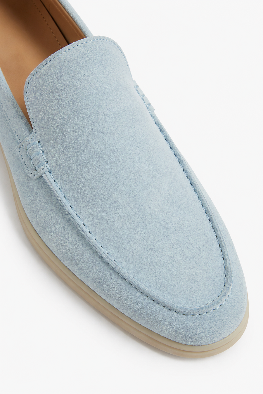 Mocasín de ante · Azul claro — Vista 3