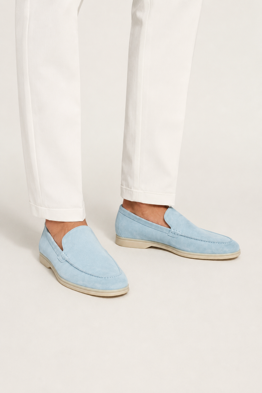Mocasín de ante · Azul claro — Vista 5