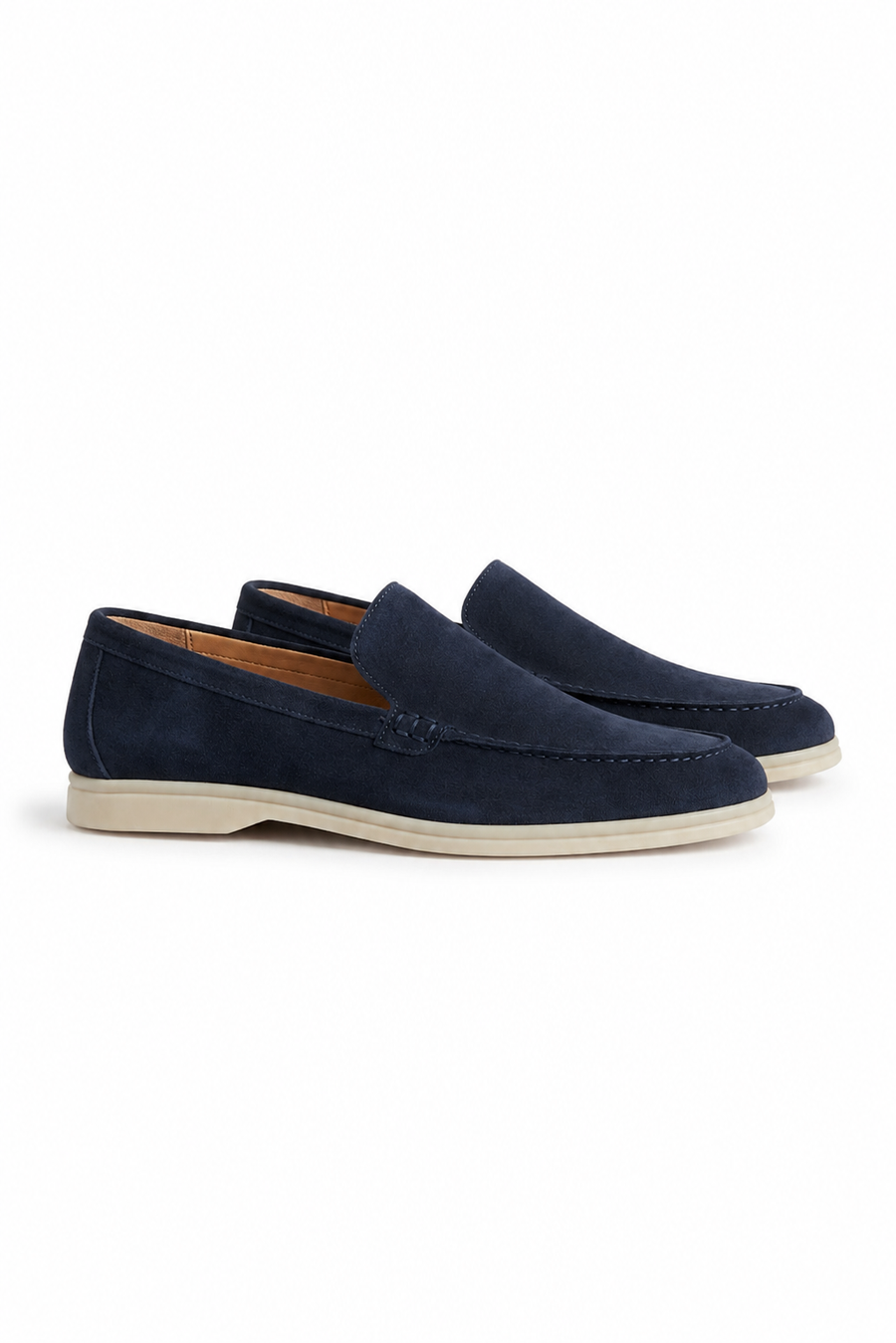 Mocasín de ante · Azul marino — Vista 2