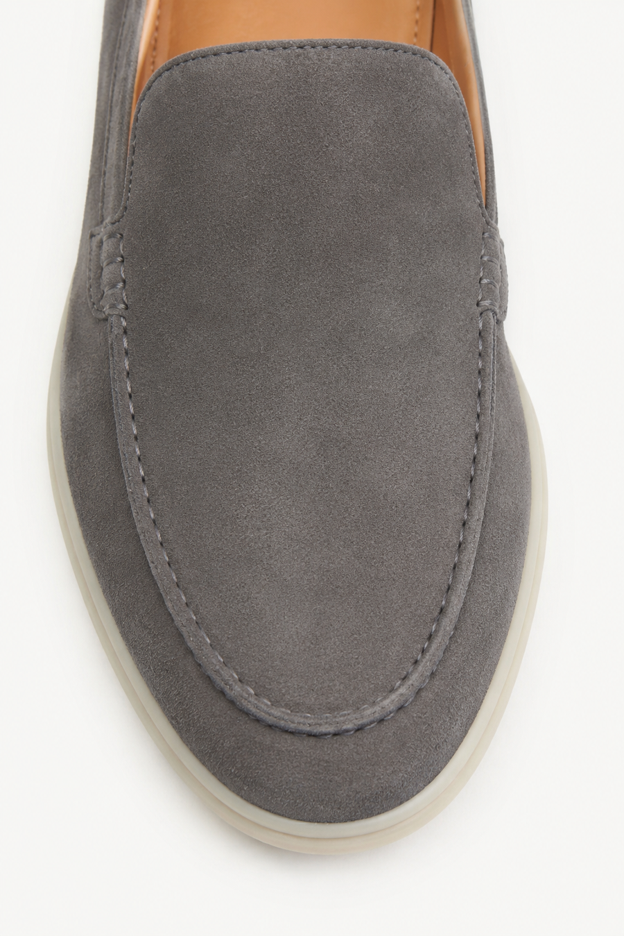Mocassin suède · Gris — Vue 3