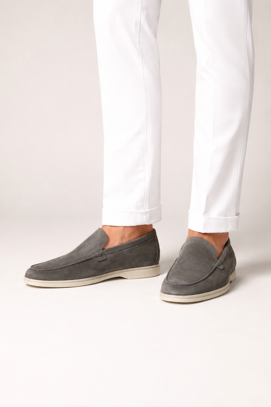 Mocassin suède · Gris — Vue 4