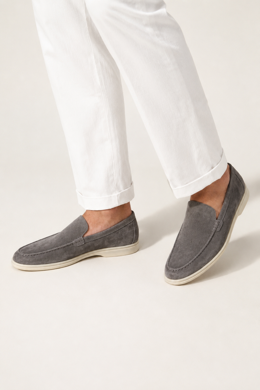 Mocassin suède · Gris — Vue 5