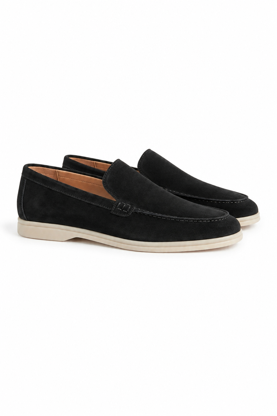 Suede loafer · Black — View 2