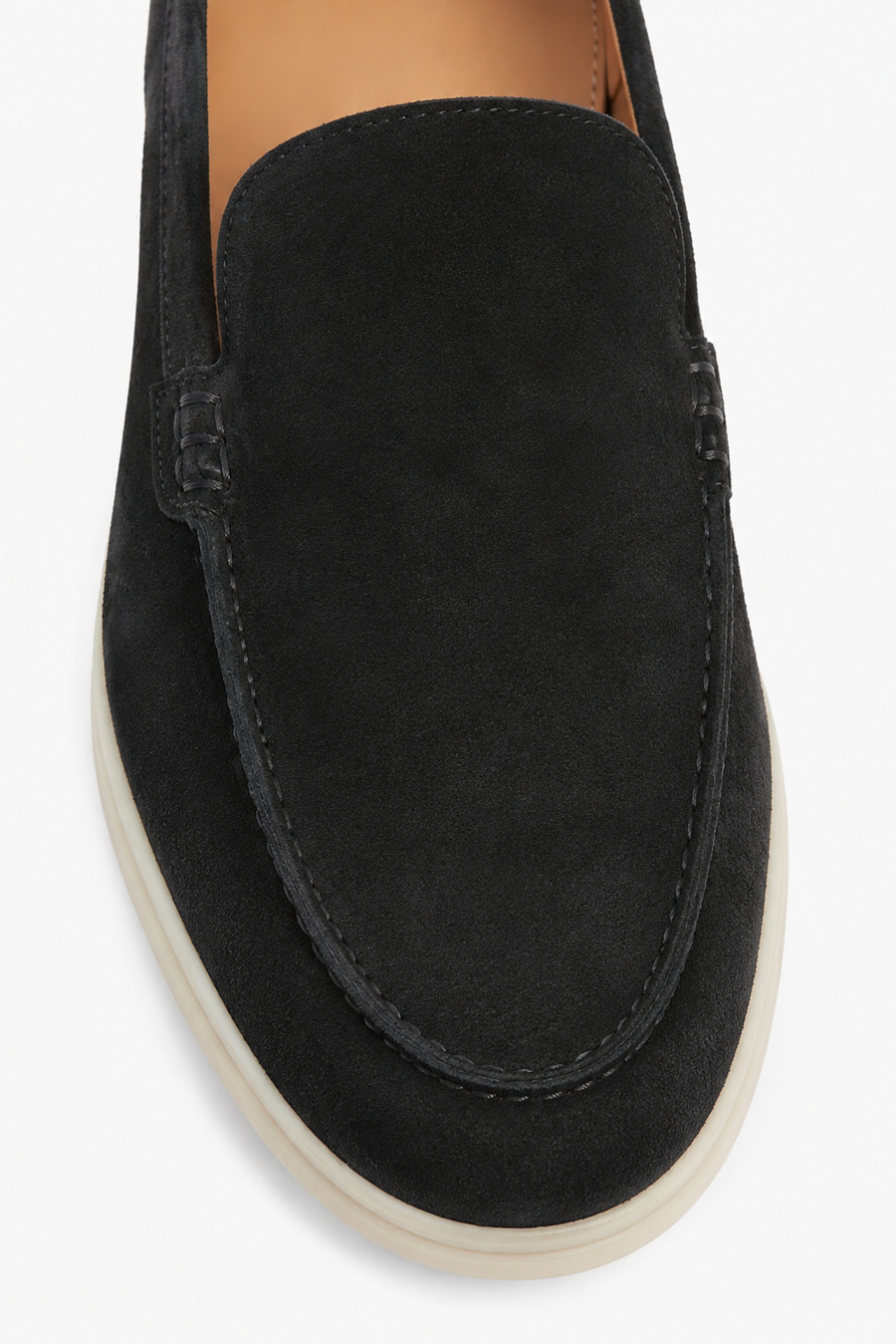 Suede loafer · Black — View 3