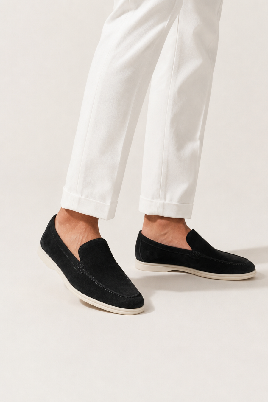 Suede loafer · Black — View 5