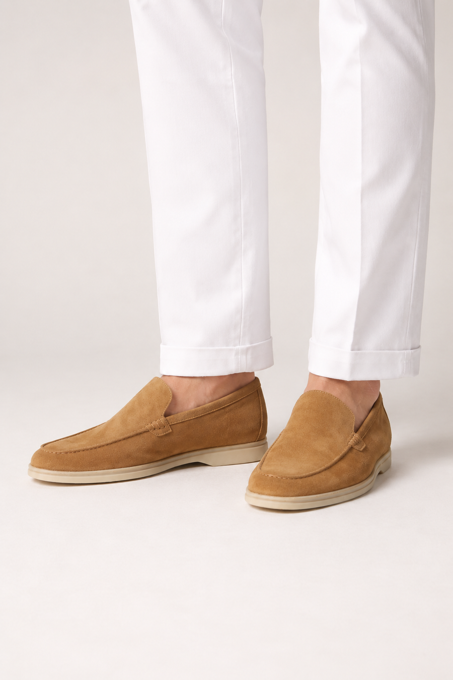 Suede loafer · Light tobacco — View 4