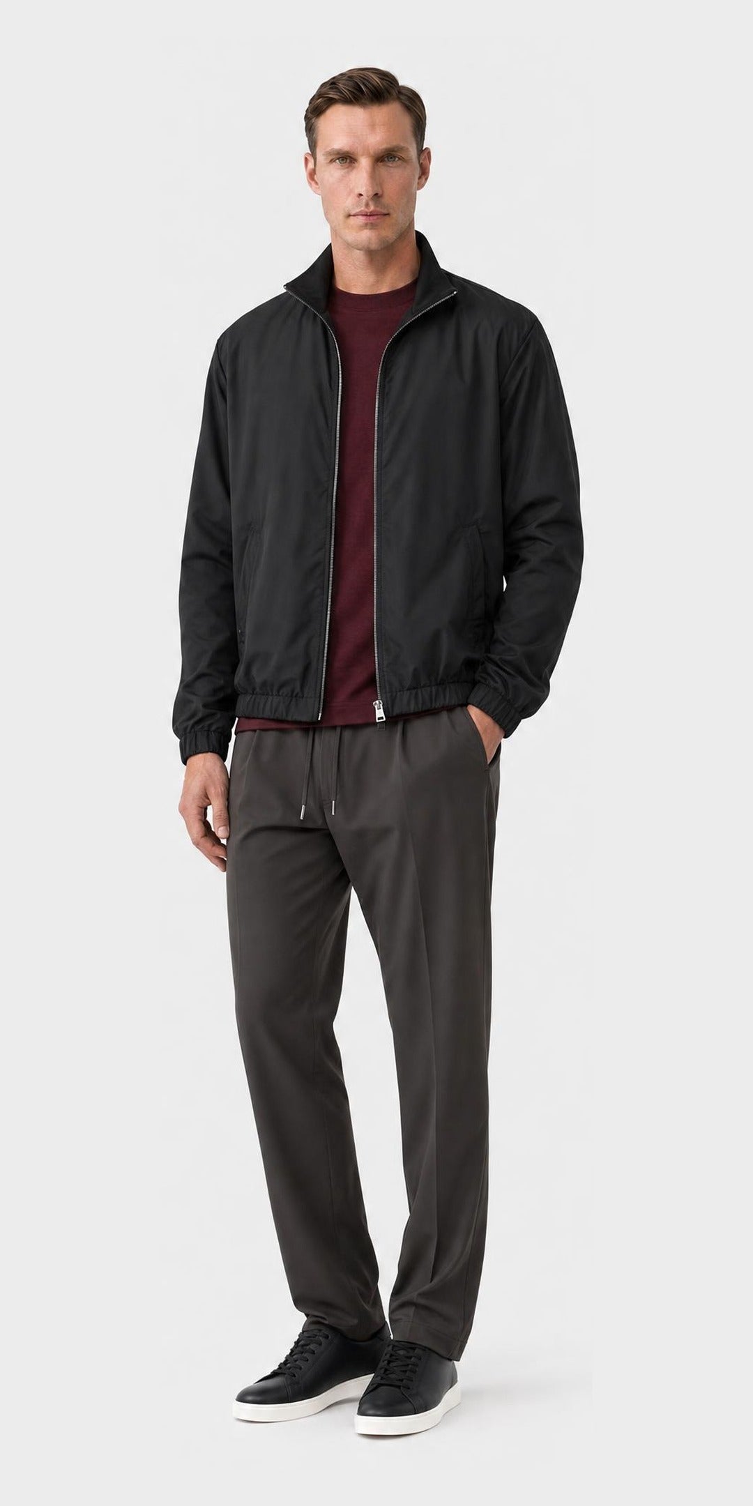 Veste twill stretch · Noir porté