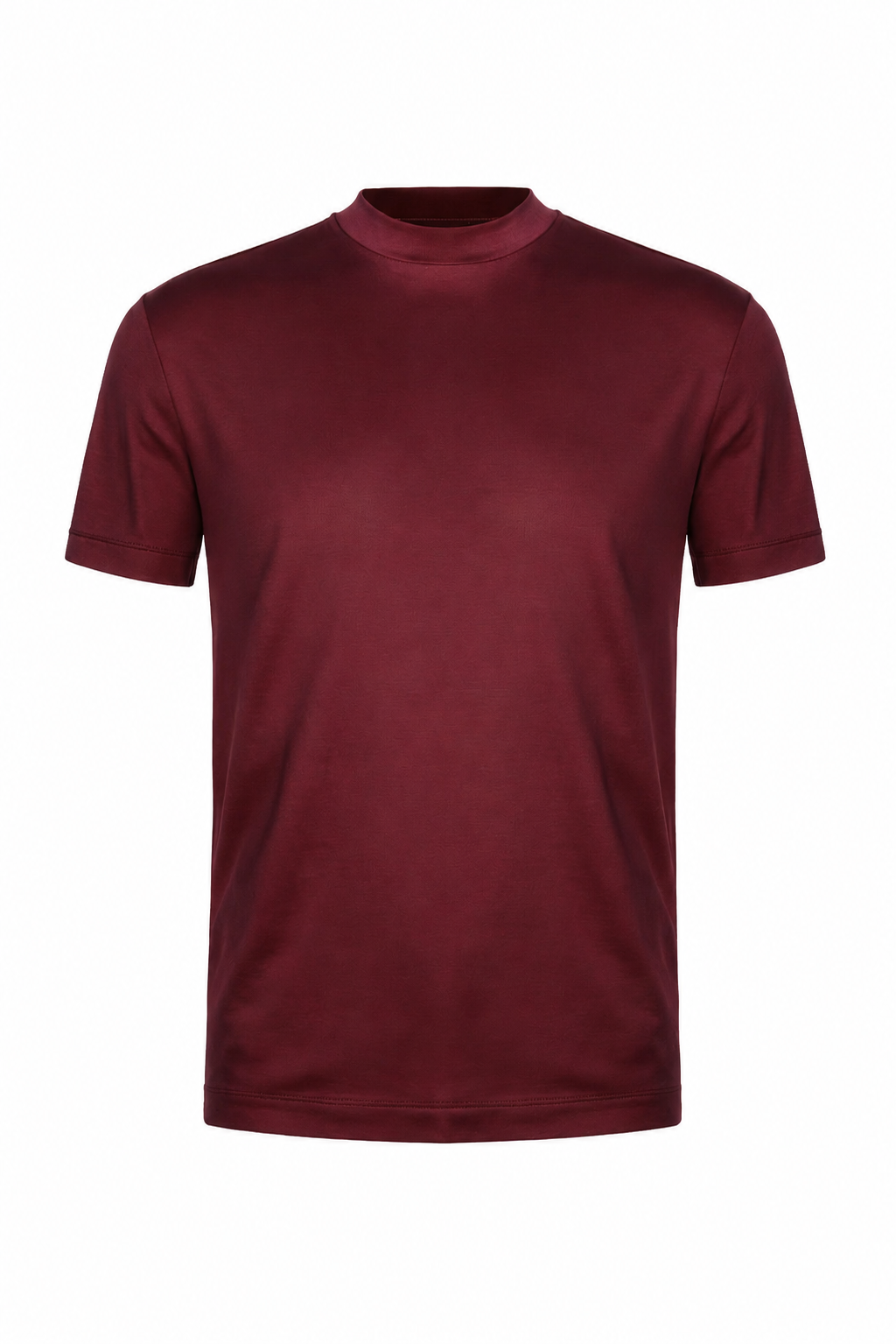 T-shirt mercerisé · Bordeaux ghost mannequin fond blanc