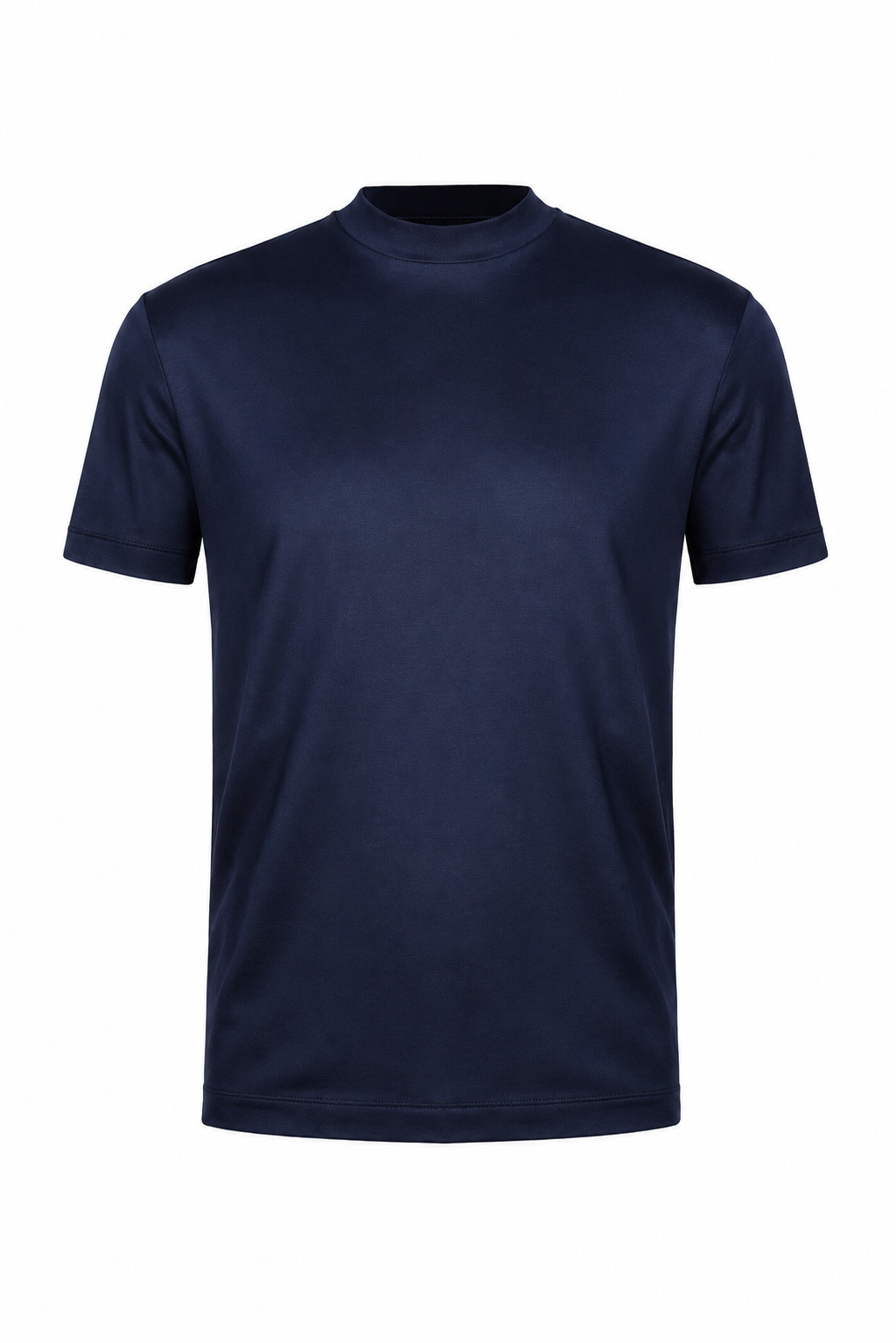 T-shirt mercerisé Marine ghost mannequin fond blanc