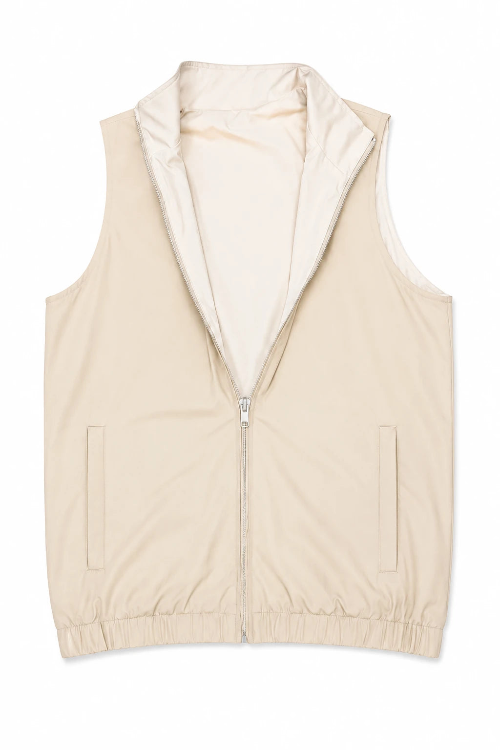 Product view of Lightweight reversible gilet · Beige