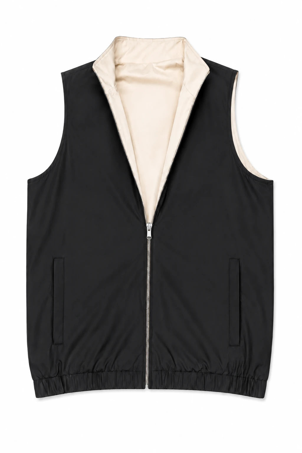 Product view of Lightweight reversible gilet · Black