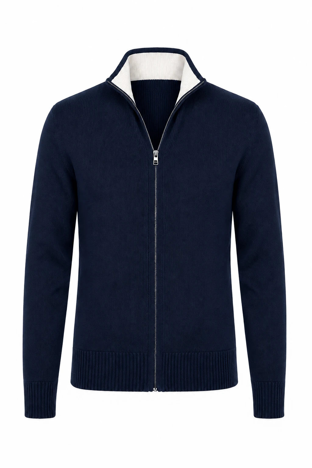 Product view of Zip-up Cardigan · Navy