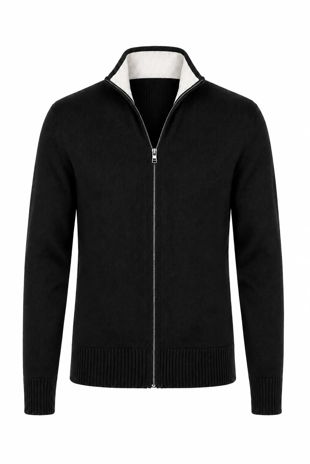 Product view of Zip-up Cardigan · Black