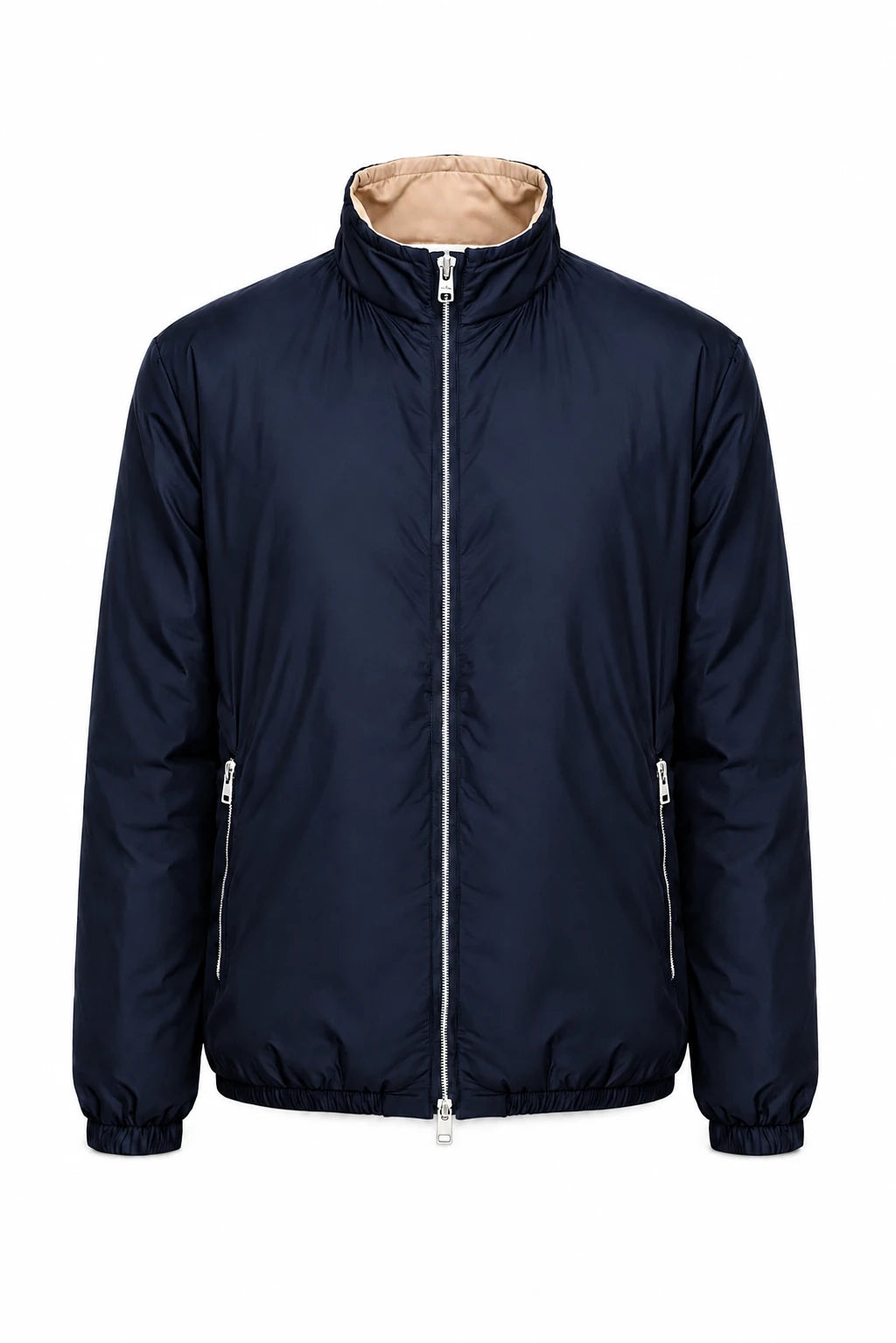 Product view of Reversible puffer jacket · Navy
