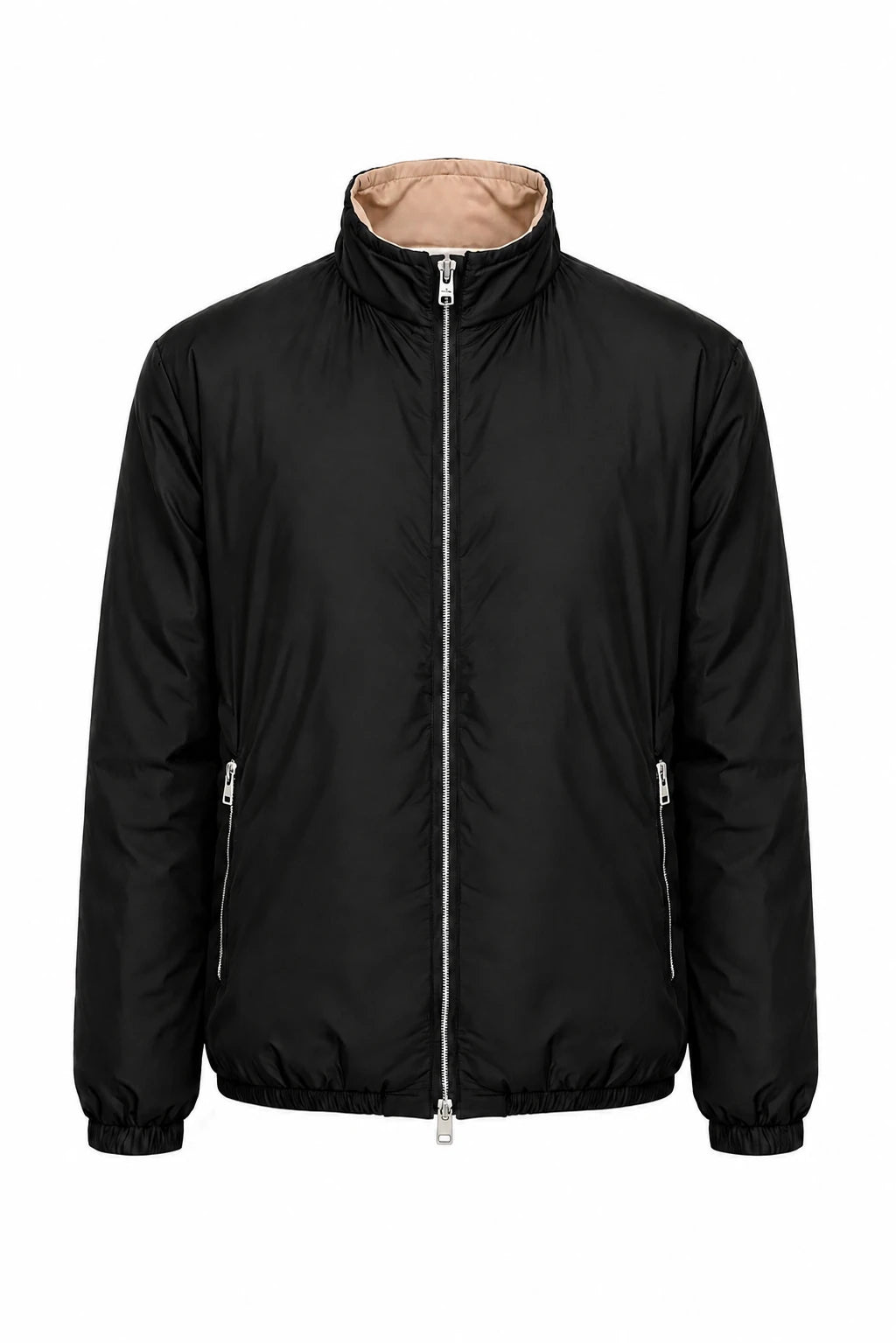 Product view of Reversible puffer jacket · Black