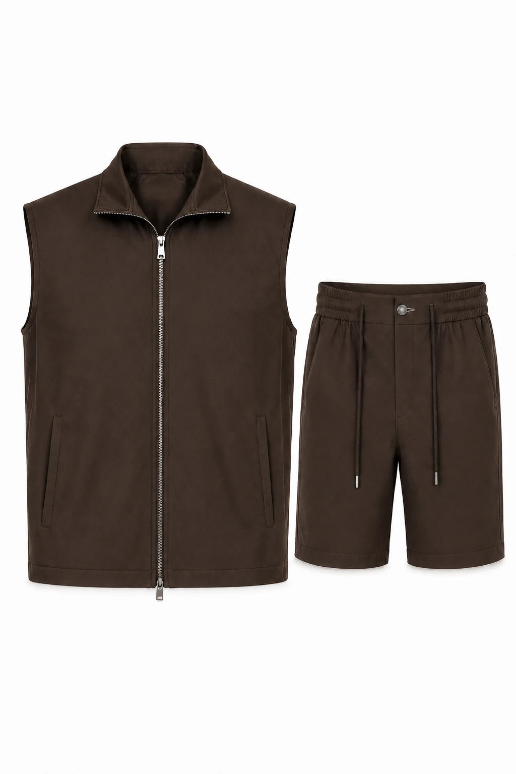 Product view of Travel shorts set · Brown