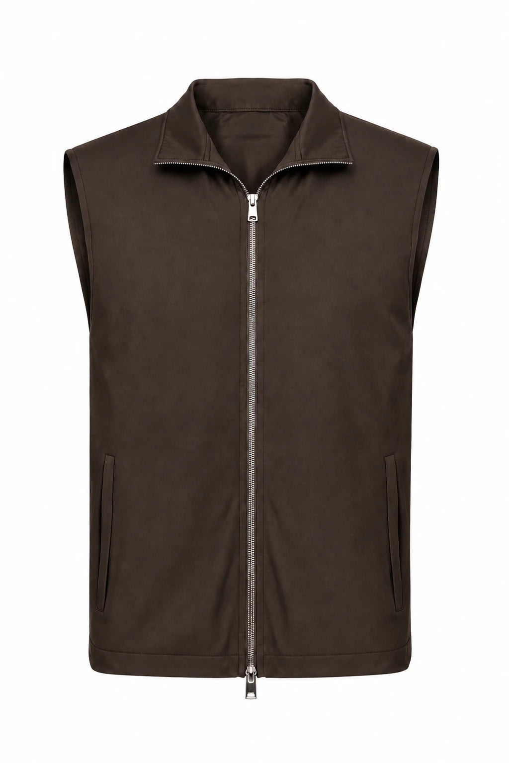 Product view of Windproof gilet · Brown