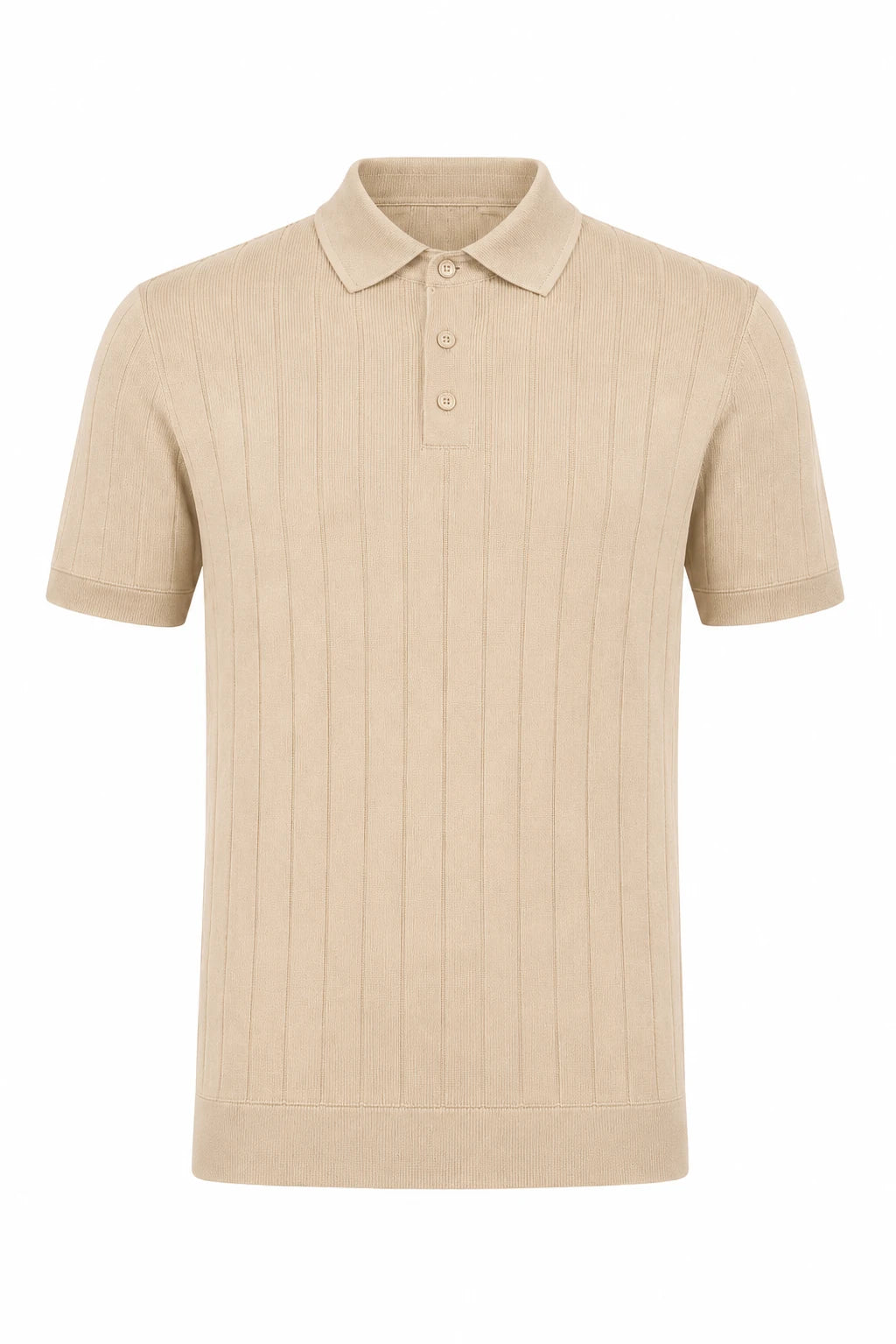 Product view of Ribbed Polo · Beige