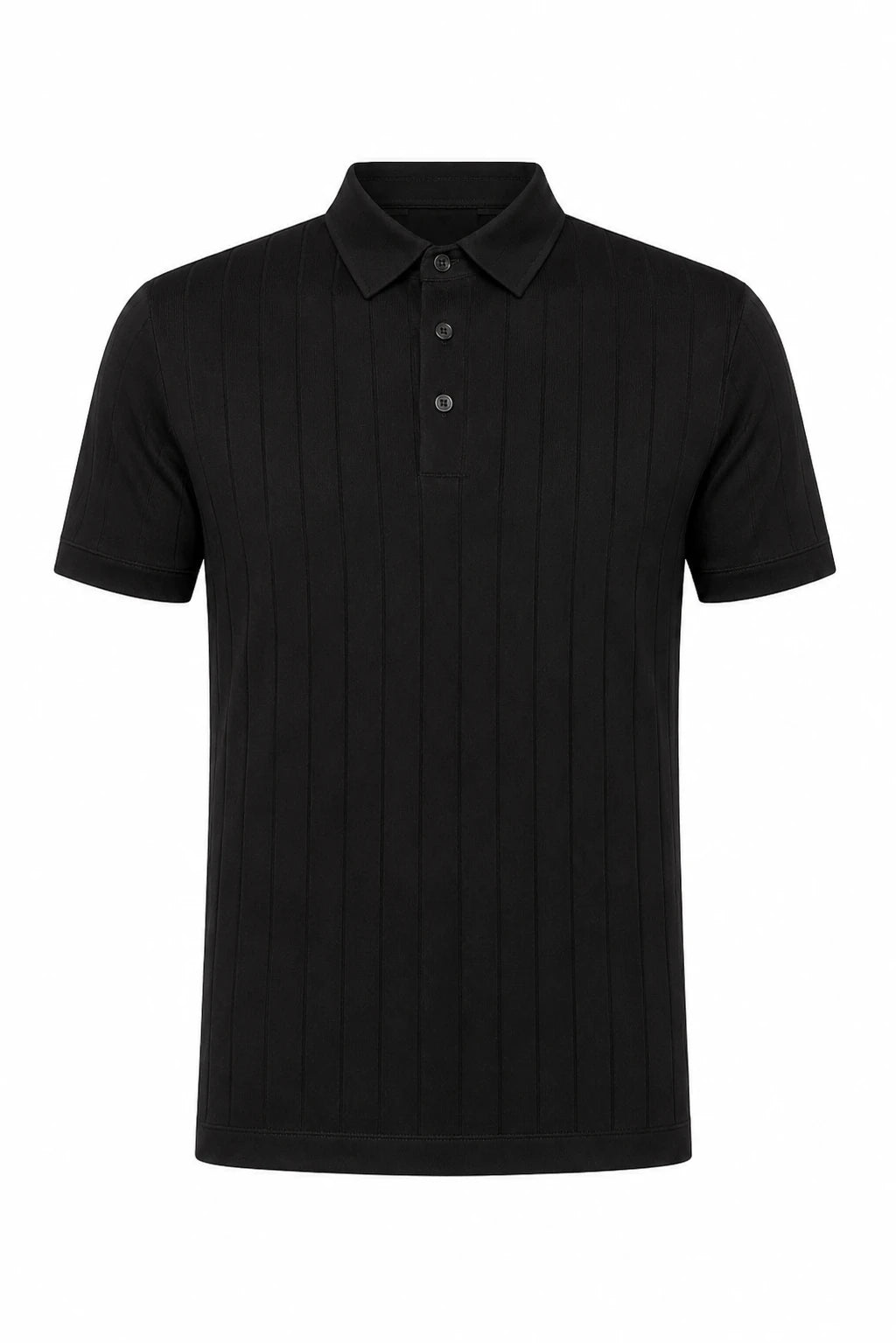 Product view of Ribbed Polo · Black
