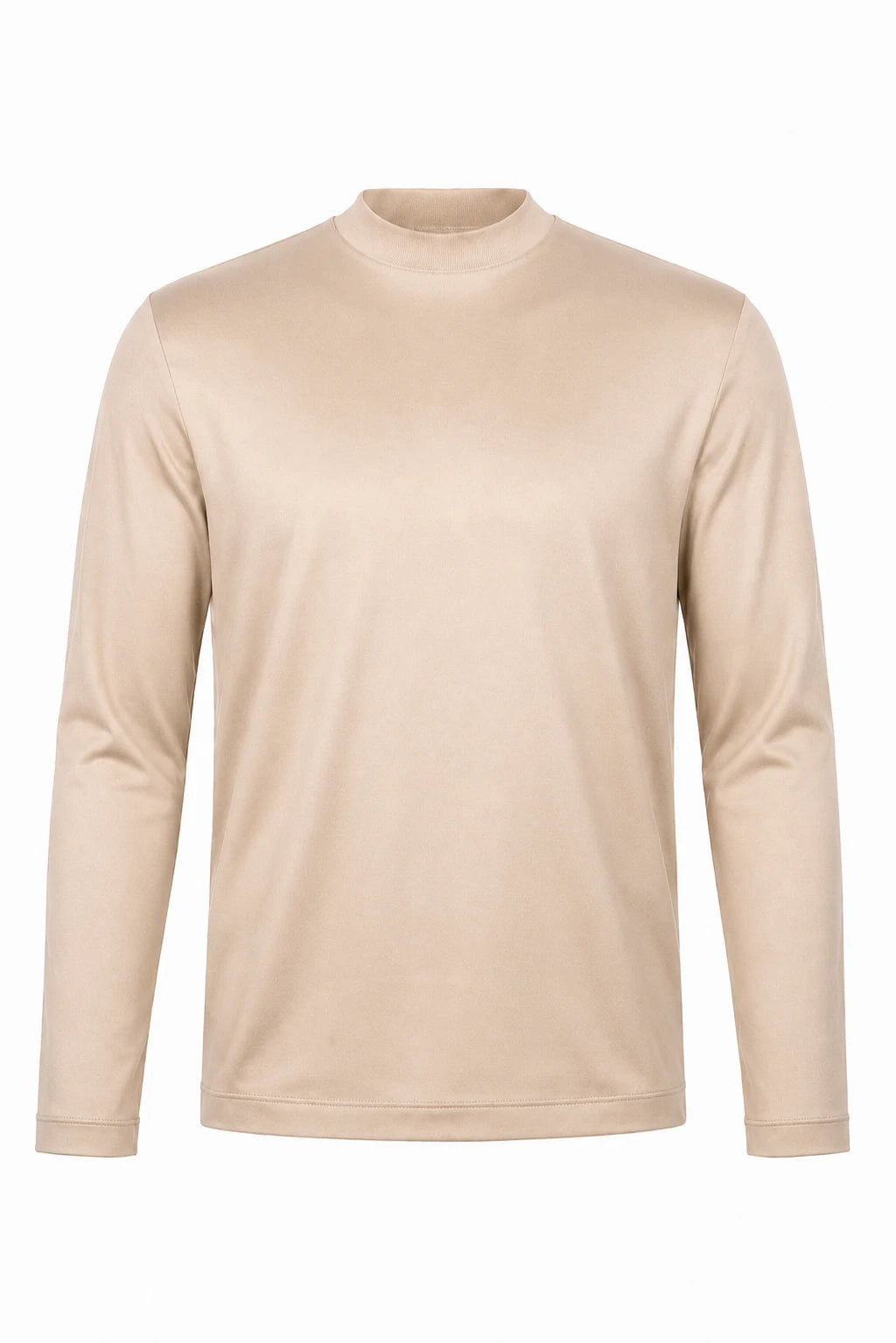 Product view of Mercerised long-sleeve T-shirt · Beige