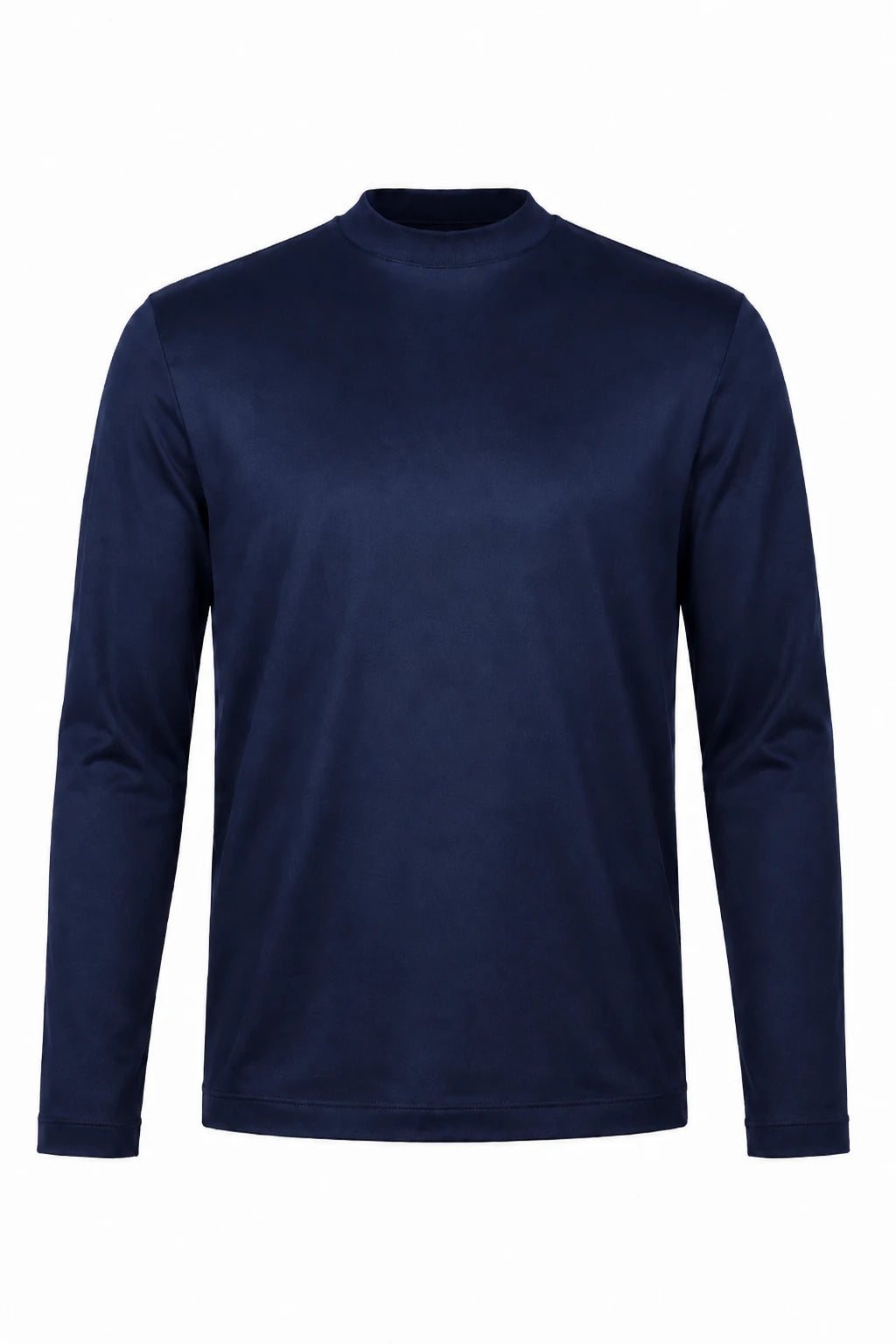 Product view of Long-sleeve mercerised T-shirt · Navy