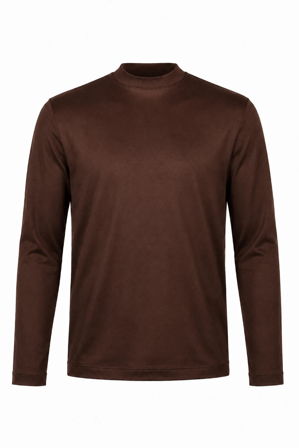 Product view of Mercerised long-sleeved T-shirt · Brown