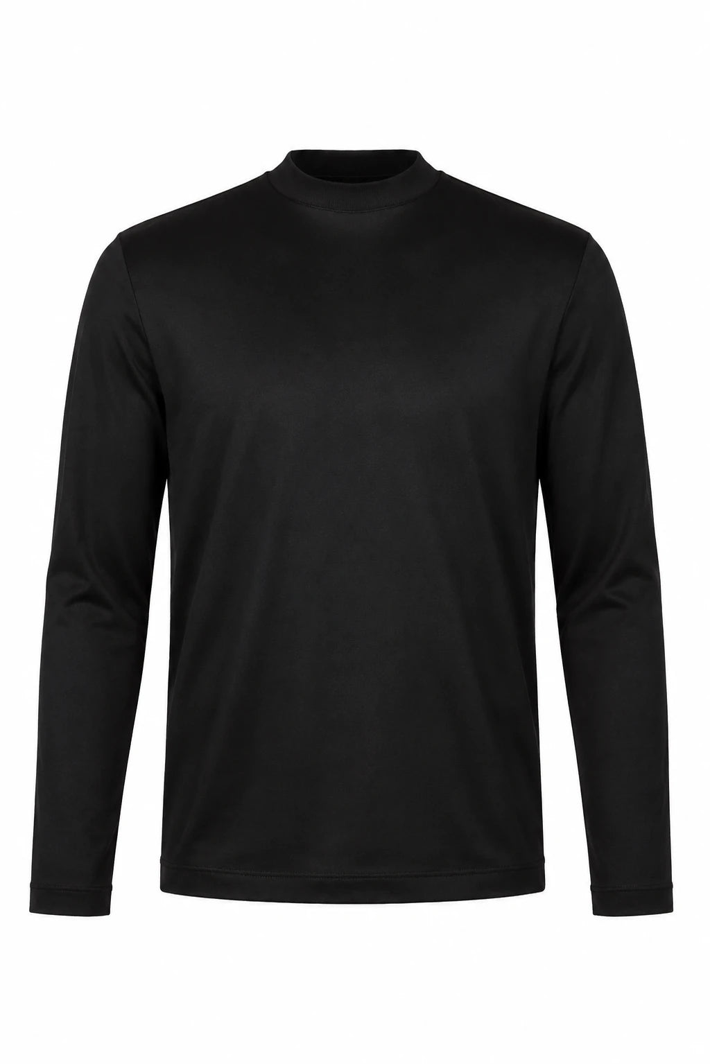 Vue produit de T-shirt mercerisé manches longues · Noir