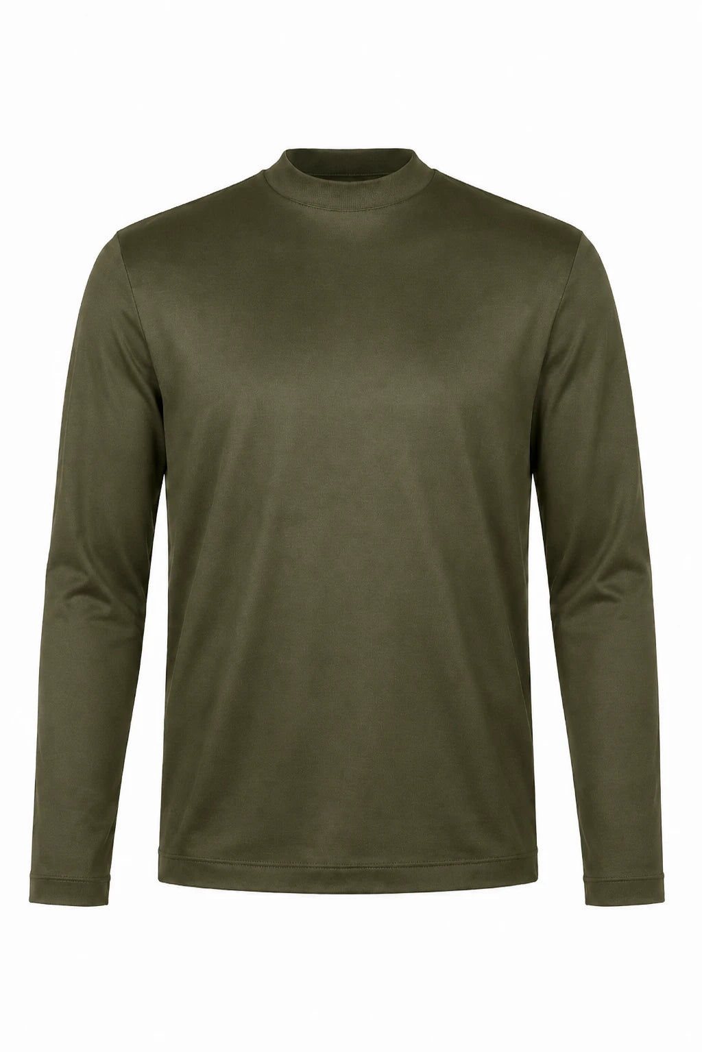 Product view of Long-sleeved mercerised T-shirt · Olive