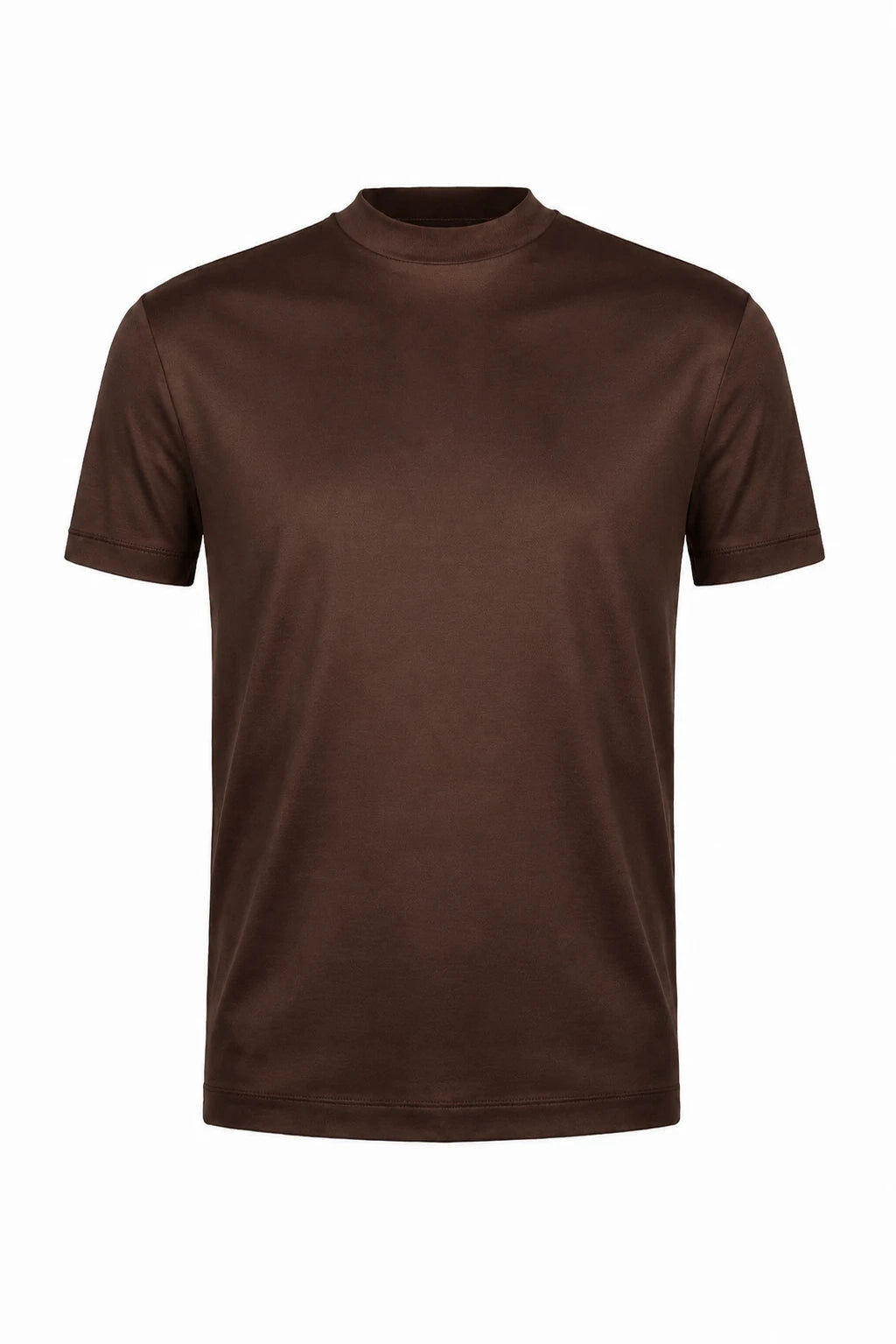 Vue produit de T-shirt mercerisé · Marron